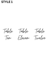 Load image into Gallery viewer, Table Numbers