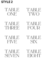 Load image into Gallery viewer, Table Numbers