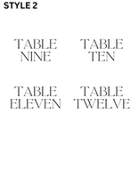 Load image into Gallery viewer, Table Numbers