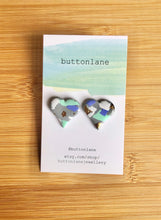 Load image into Gallery viewer, Purple, Mint Green, White and Gold Terrazzo on shimmering grey