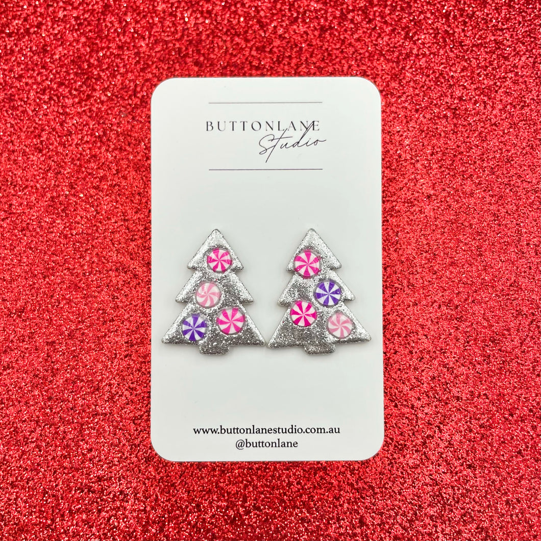 Christmas Tree - Silver Stud