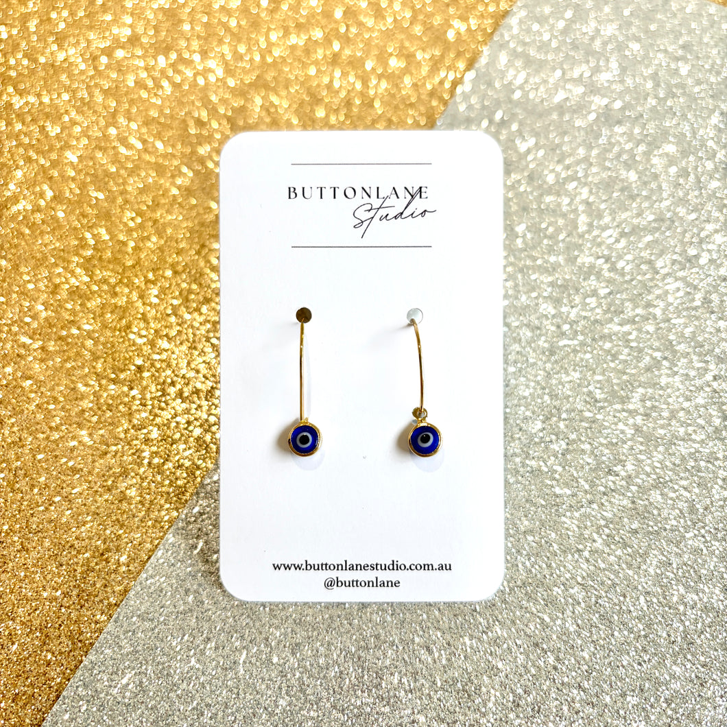 Evil eye hoops