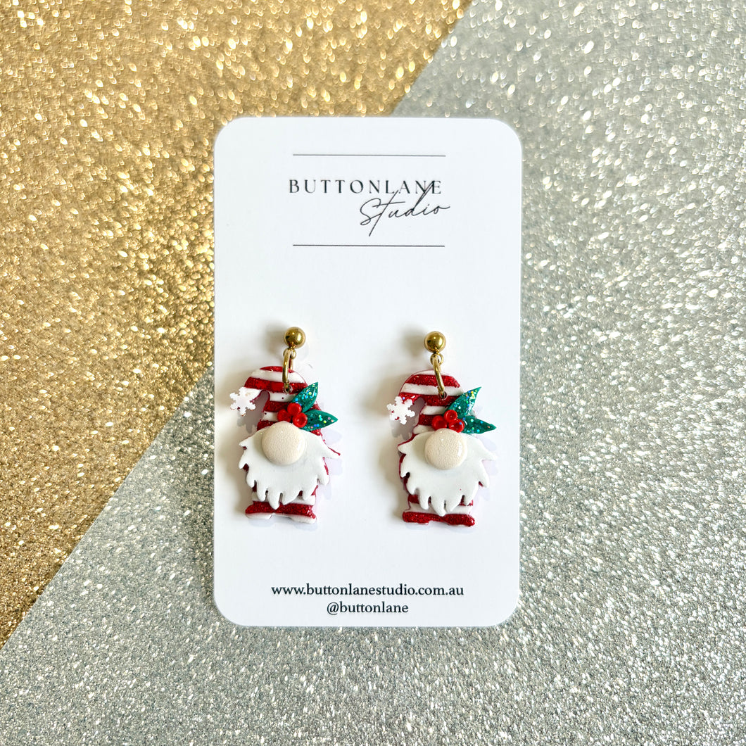 Christmas red glitter gnomes