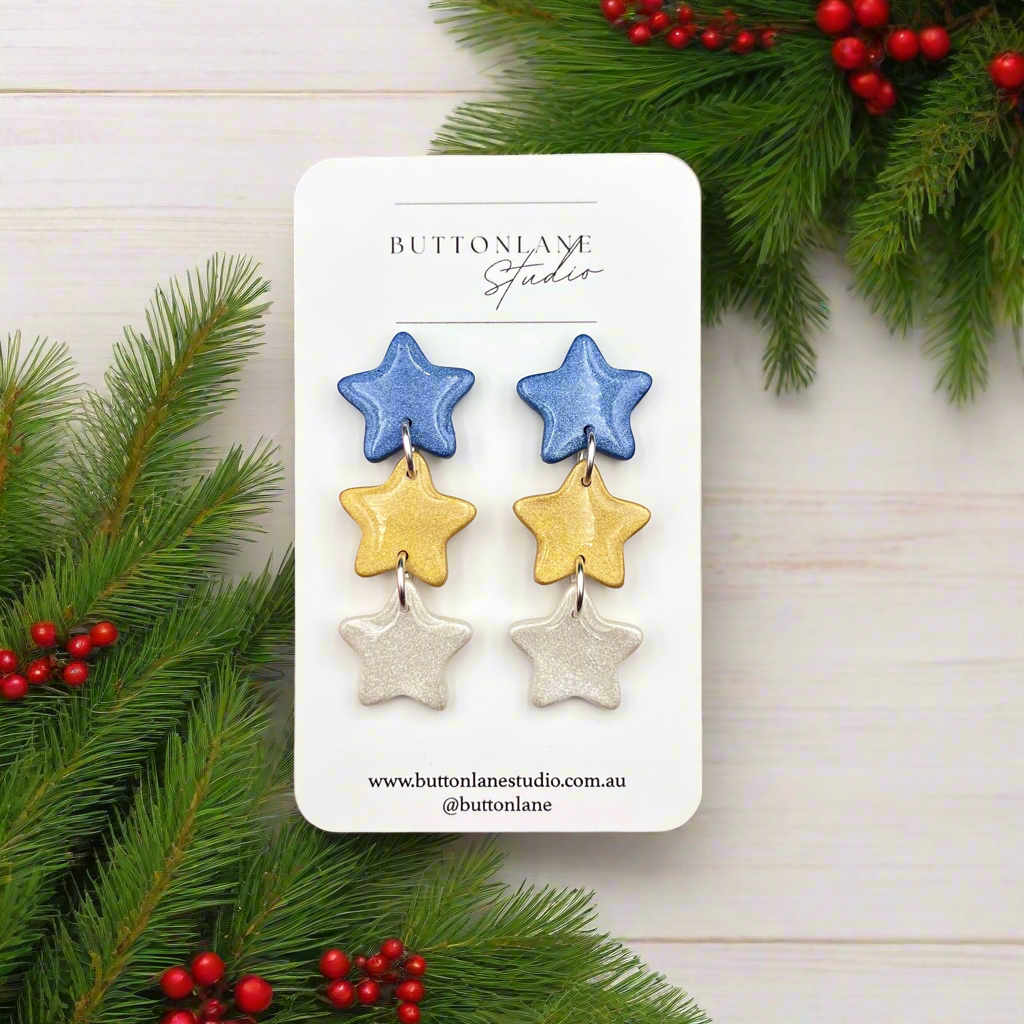 Christmas trio star drop