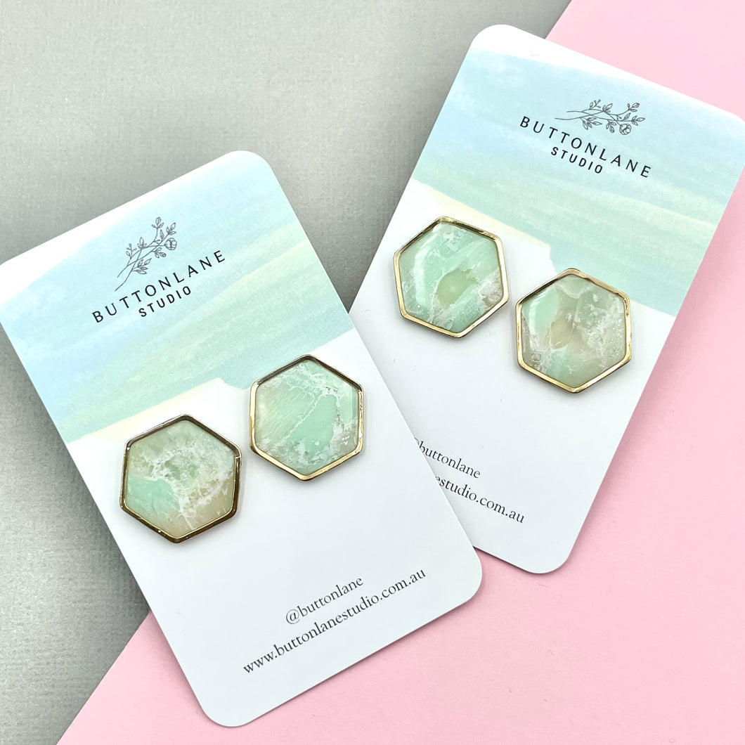 Faux gemstone studs