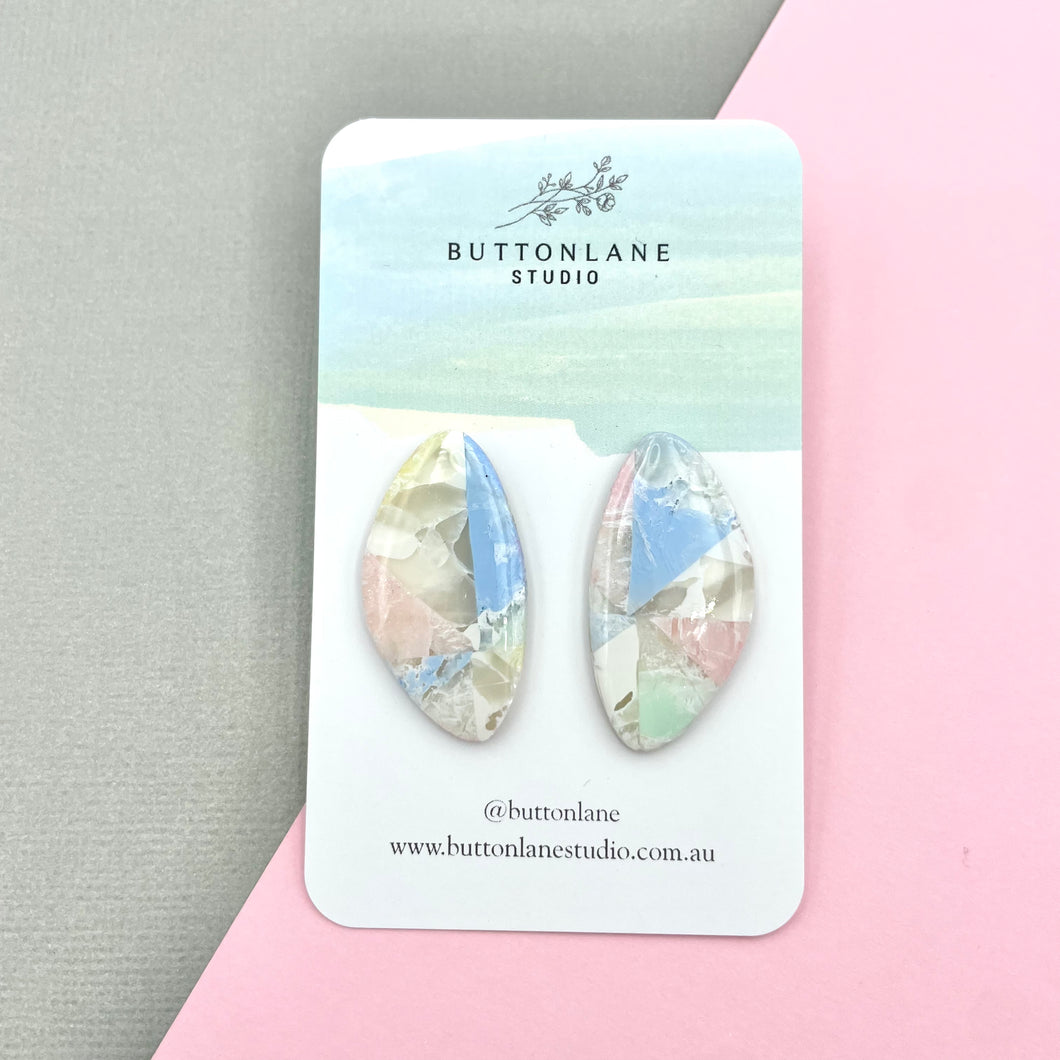 Faux gemstone earrings