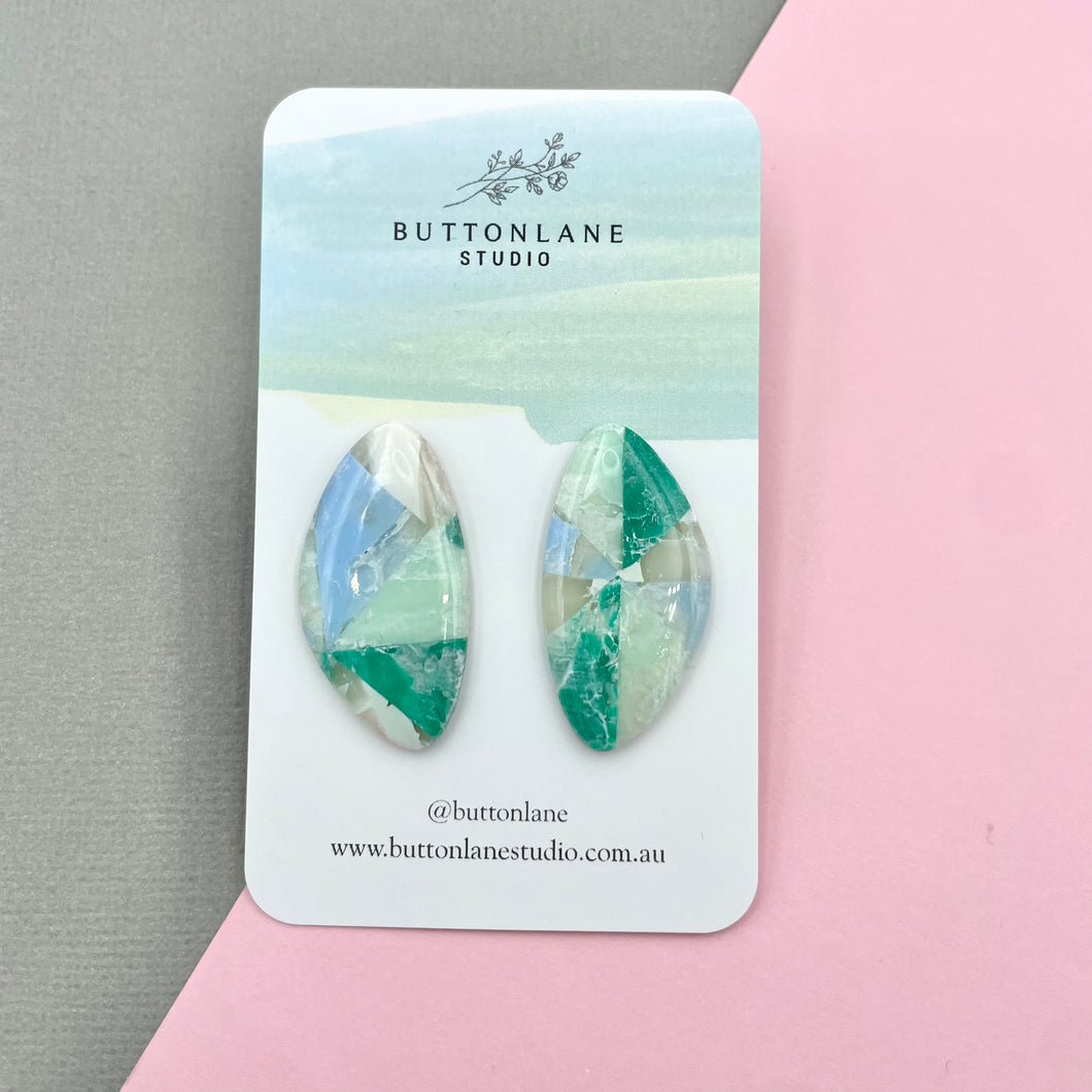 Faux gemstone earrings