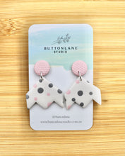 Load image into Gallery viewer, Pink and grey polka dot arrowhead
